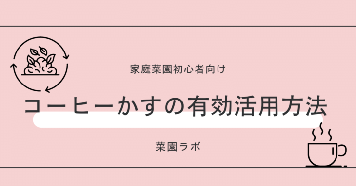 家庭菜園 コーヒーかすを畑や庭にまく事で得られる効果と正しい使い方