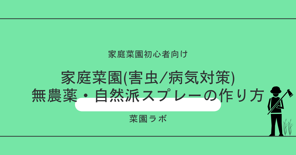 （害虫・病気対策）無農薬・自然派スプレーの作り方